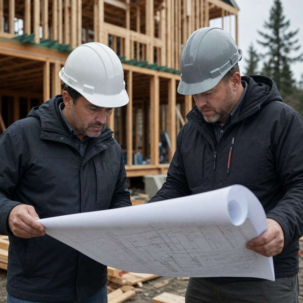 Site coordination — reviewing plans with contractors