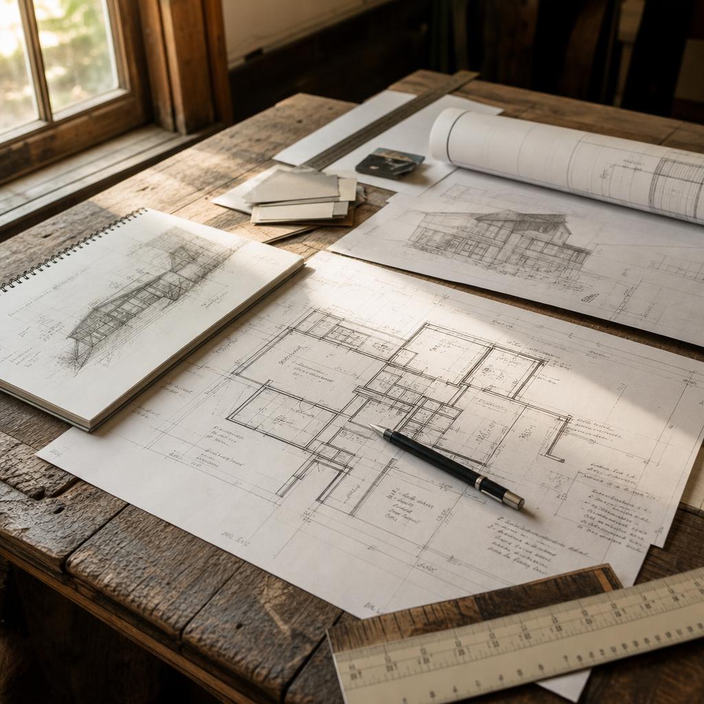 Design resolution — architectural drawings and sketches
