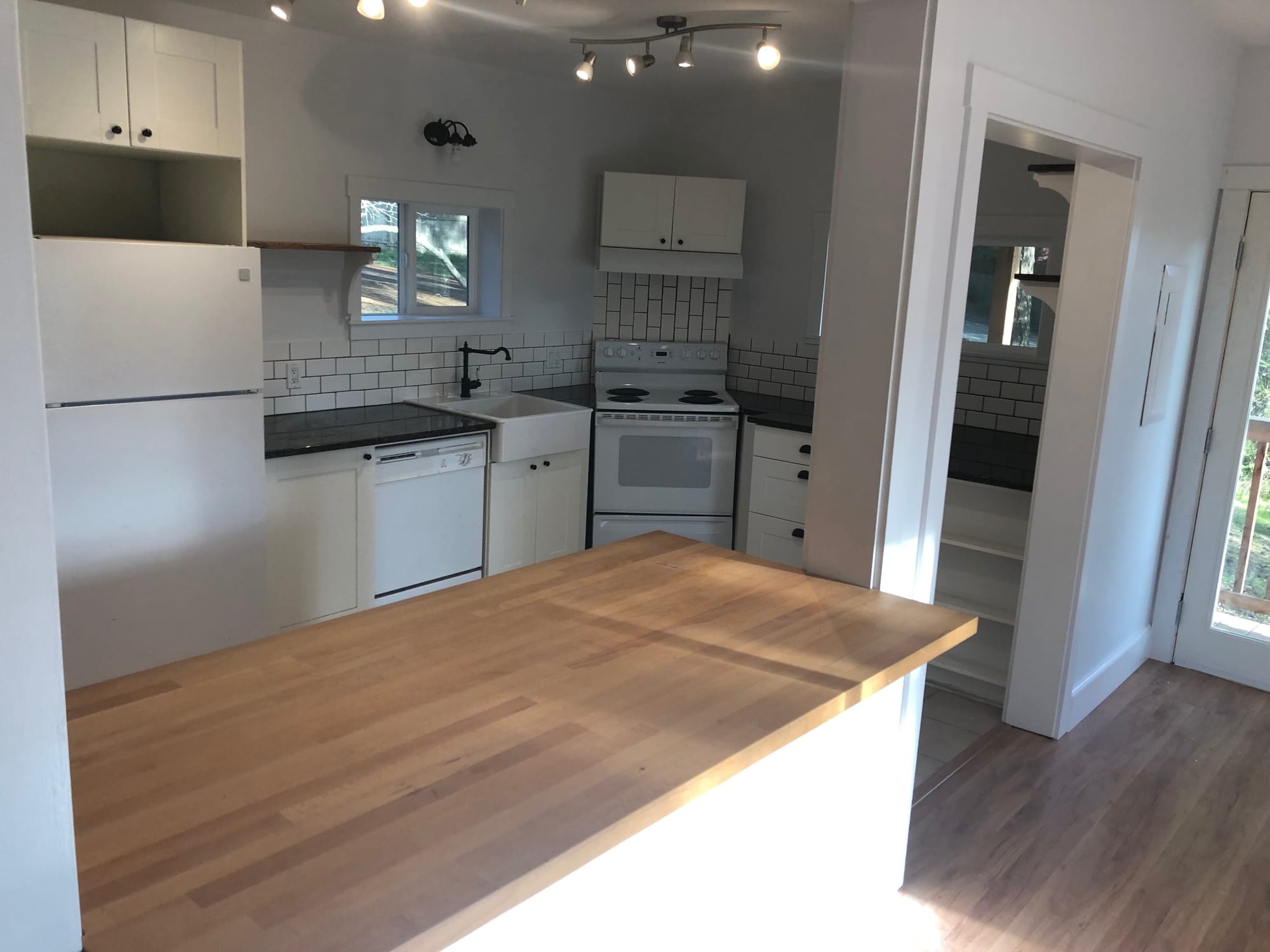 Red cabin kitchen